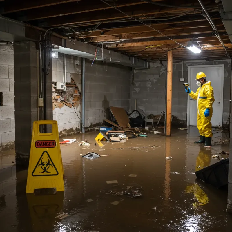 Flooded Basement Electrical Hazard in Mogadore, OH Property